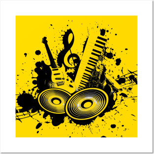 Music is life music lovers tshirt Posters and Art